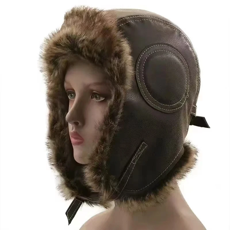 Boné de neve de couro com abas - Trapper Hat Ear Flap avaliação e preço