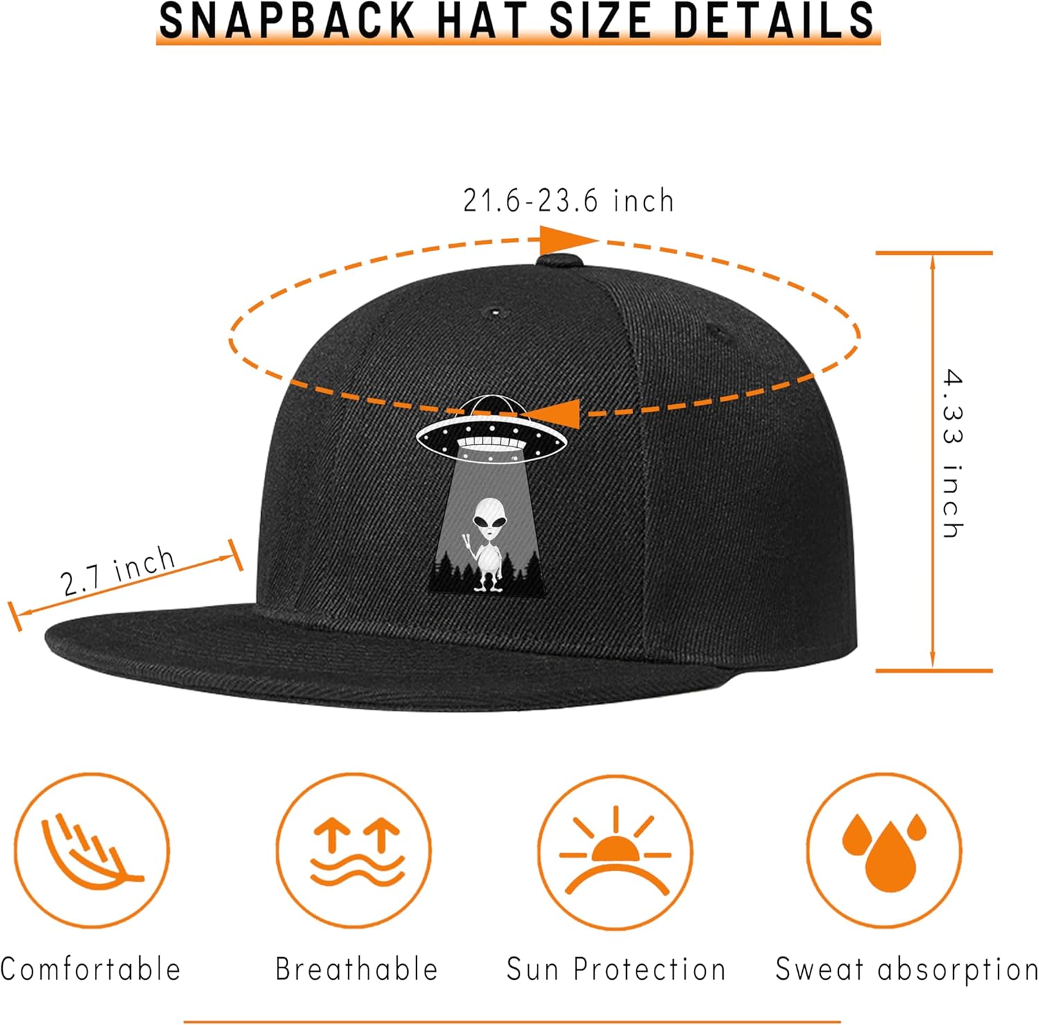 Ufo Aliens Snapback Chapéus pa - Snapback Hat Flat avaliação e preço