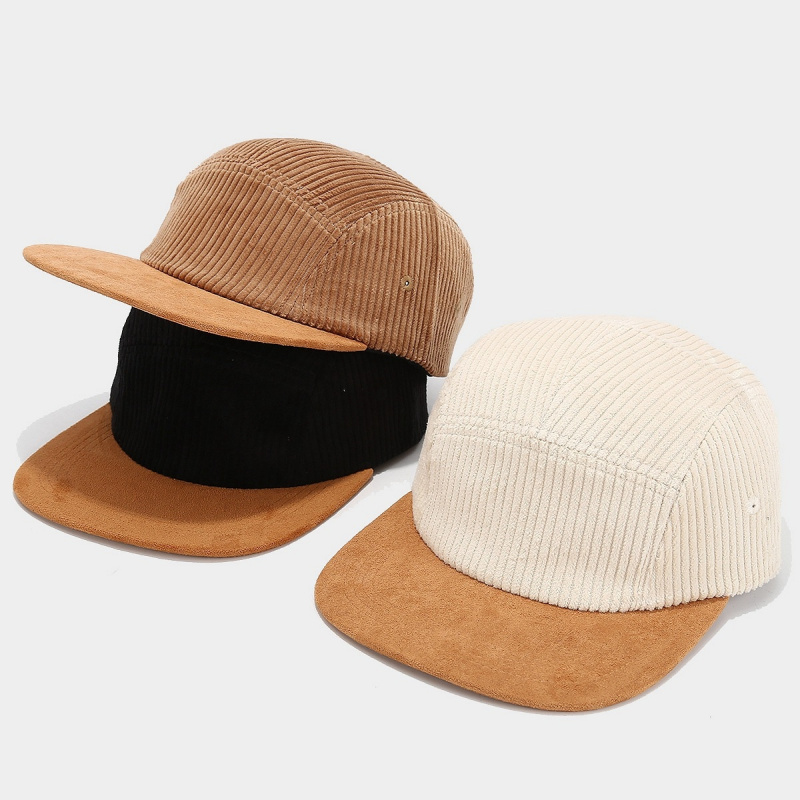 Boné Retro de Corduroy com Aba - Corduroy Cap 5 Panel avaliação e preço