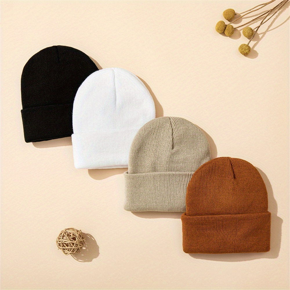 4 pçs chapéu de bebê malha gor - Beanie Cuffed Knit avaliação e preço