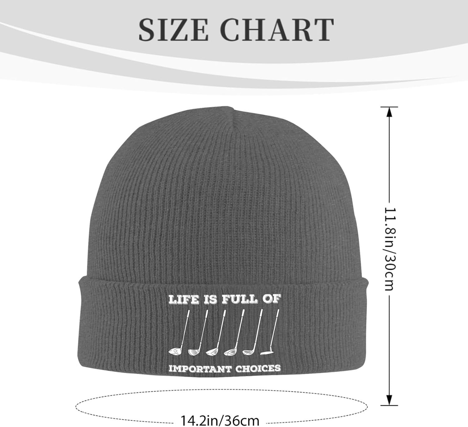 A vida é cheia de escolhas imp - Beanie Cuffed Knit avaliação e preço